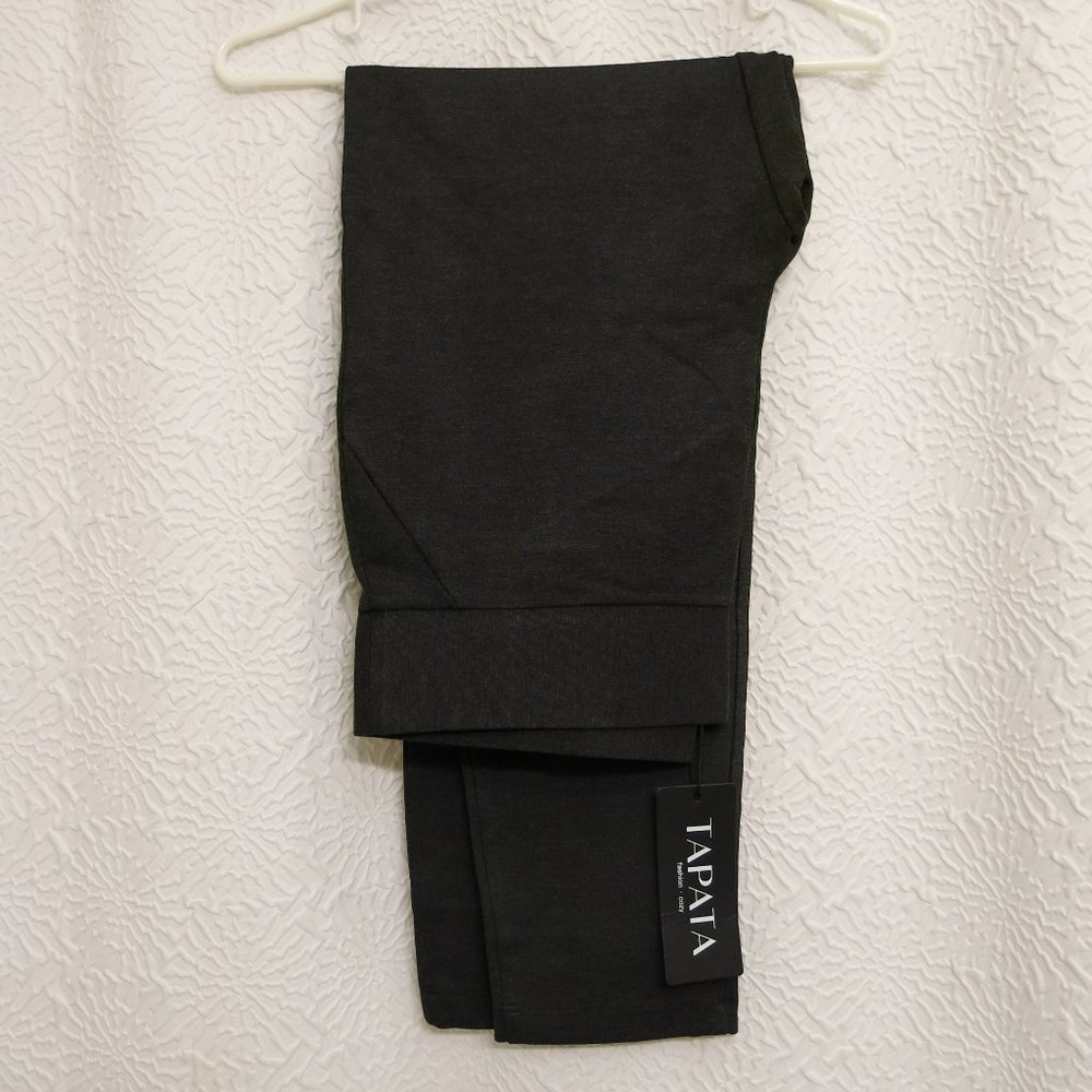 TAPATA Women's Long Black Sport Pants 29"-30" inseam size L, Sport Casual Pants